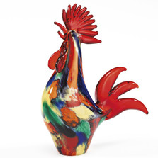 Rooster Art Glass Sculpture | Badash | BCRGW603