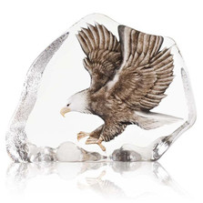 Eagle in Flight Color Crystal Sculpture | 34087