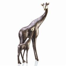 Giraffe Mama and Baby Sculpture | 80165 | SPI Home
