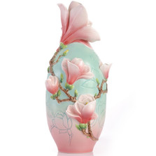 置物 Fraise Red Camellia Vase | Porcelain | Franz Collection