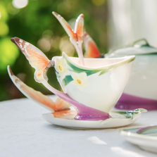 Butterfly Cup Saucer Spoon | xp1693 | Franz Porcelain Collection