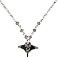 Manta Ray Cloisonne Small Necklace | Bamboo Jewelry | BJ0219sn