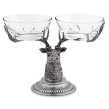 Deer Head Double Condiment Bowl | Vagabond House | A415EH