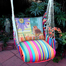 Bird and Daisy Hammock Chair Swing "Le Jardin" | Magnolia Casual | LJRRPDB-SP -2