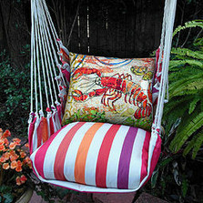 Lobster Striped Hammock Chair Swing "Cristina Stripe" | Magnolia Casual | CRFCLB-SP -2