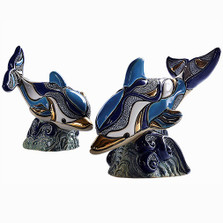Dolphin and Baby Ceramic Figurine Set | De Rosa Collections | F181-F381