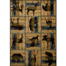 Deer Elk Moose Area Rug Lodge D'eco | United Weavers | 511-32475