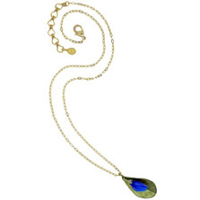 False Indigo Glass Pendant Necklace | Michael Michaud Jewelry | 9031BZG