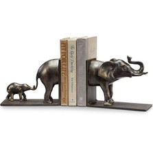 Elephant and Baby Bookends Pair | 34128 | SPI Home