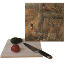 Pheasant Cutting Board "Abandoned Fenceline" | Wood Graphixs | CBAF1212