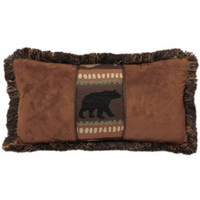 Bear Faux Suede Leather Throw Pillow| Carstens | JB4159