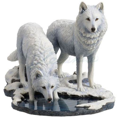 NEW set of 3 wolves 3 three wise figurines statue see no speak no nemesis wolf 