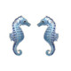 Blue Seahorse Cloisonne Post Earrings | Bamboo Jewelry | bj0030pe