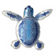 Blue Flatback Hatchling Turtle Cloisonne Pin | Bamboo Jewelry | BJ0074p