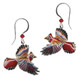 Cardinal Cloisonne Wire Earrings | Bamboo Jewelry | bj0113e