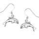 Puffed Dolphin Sterling Silver Wire Earrings | Kabana Jewelry | Kse050