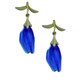 False Indigo Glass Bud Post Earrings | Michael Michaud Jewelry | 3153BZ