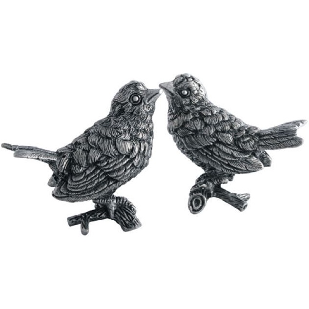 Song Bird Salt/Pepper Set | Pewter | Vagabond House