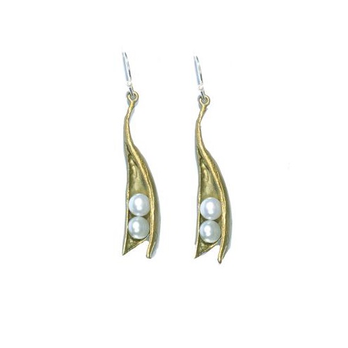 Peapod Earrings | Two Pearl | Jewelry | Michael Michaud