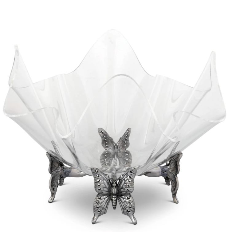 Butterfly Acrylic Bowl with Stand | Arthur Court