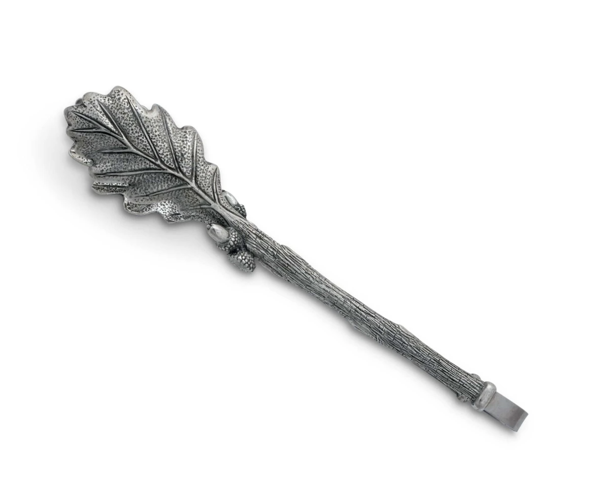 Vagabond House Pewter Oak Leaf Pattern Ice/Bread/Bar Tongs - Thumbnail 4