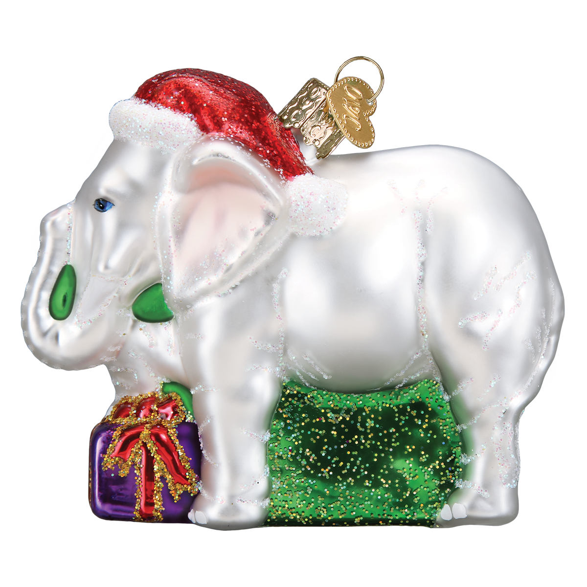 White Elephant Glass Ornament | Old World Christmas | Holiday Decor