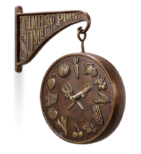 Outdoor Garden Clock and Thermometer | 