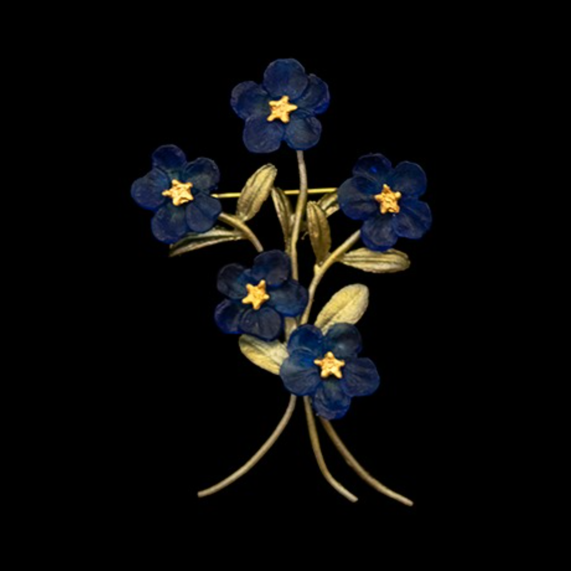 Blue Violet Brooch | Michael Michaud