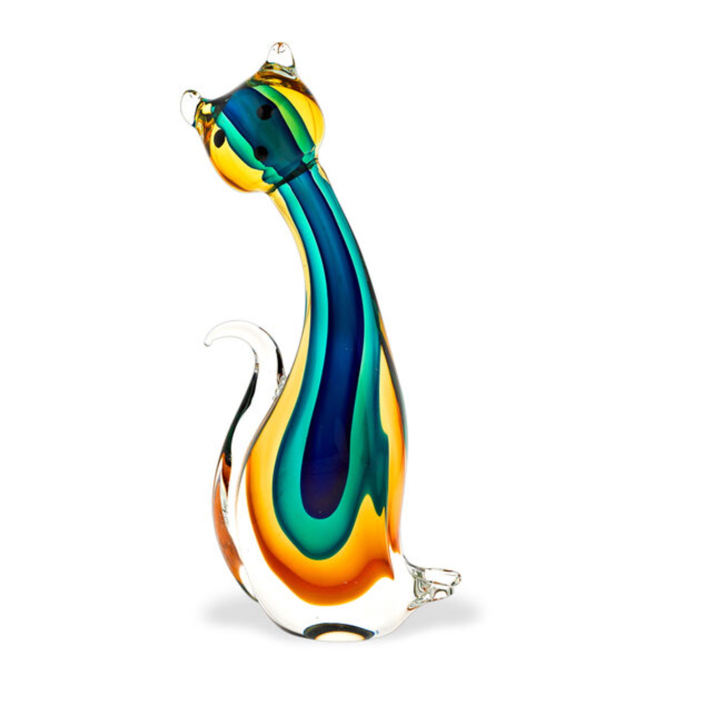 Cat Art Glass Sculpture Cat Sculpture Badash
