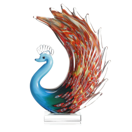 Art Glass Peacock | SPI Home | 58087