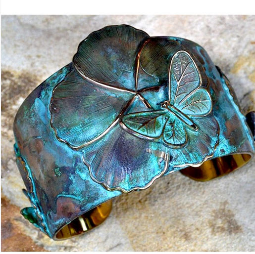 Butterfly Cuff Bracelet Brass Elaine Coyne - Main Image