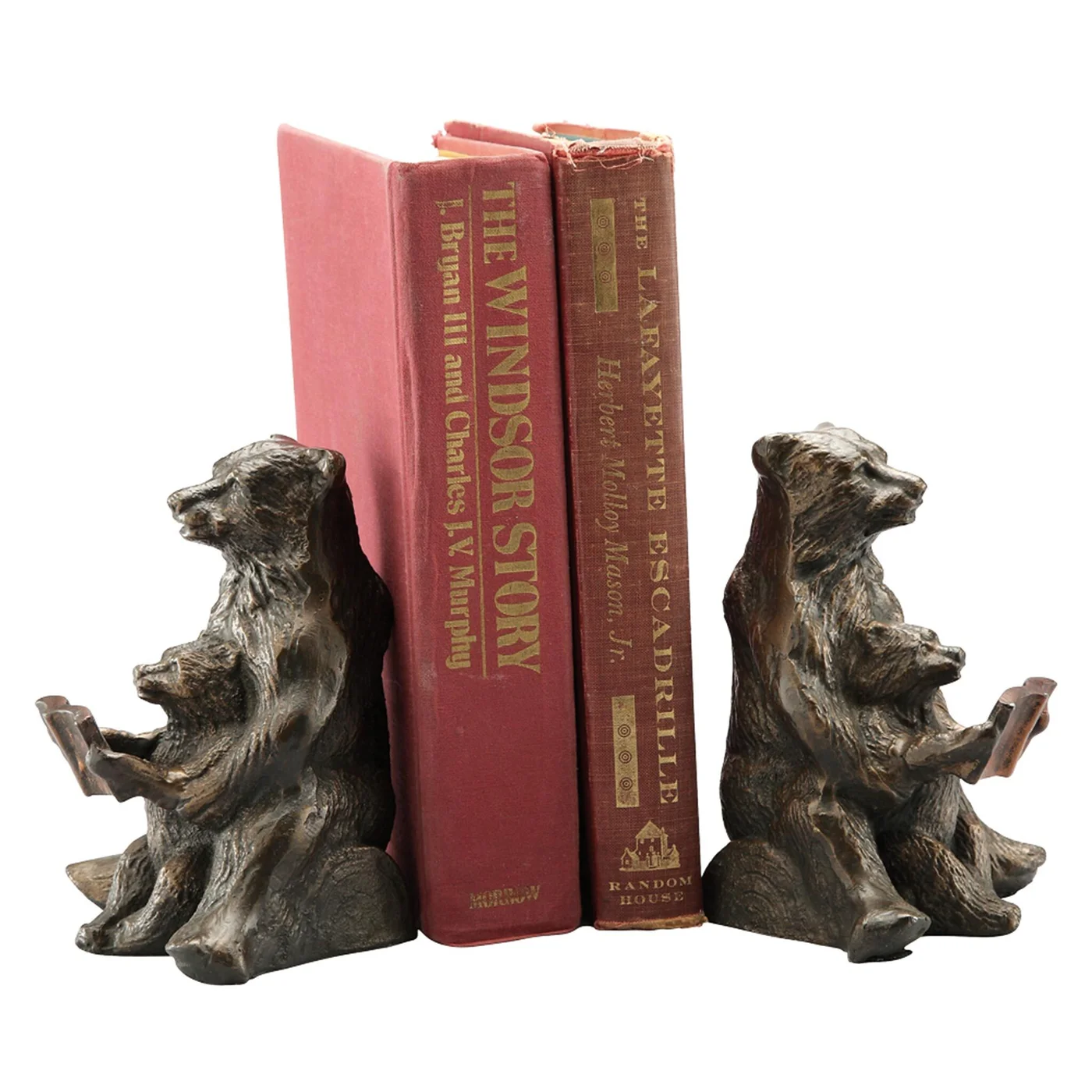 Cast Iron Reading Bear Bookends