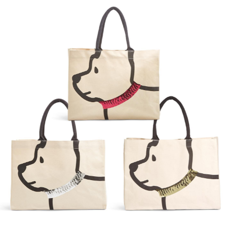 Best Friend Dog with Sequin Collar Tote Bag
