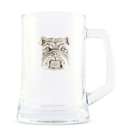 Set of 4 Handmade Bulldog Beer Mugs | Dog | Bar Accessories