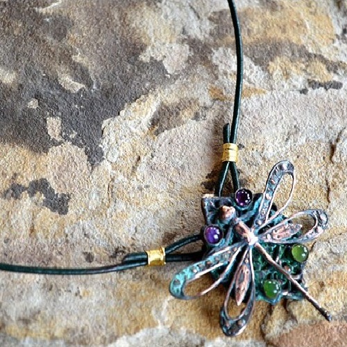 Dragonfly Necklace | Brass | Elaine Coyne