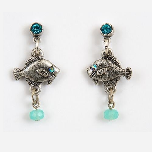 Oriental Chinese Sterling Silver Fish Earrings - Ruby Lane