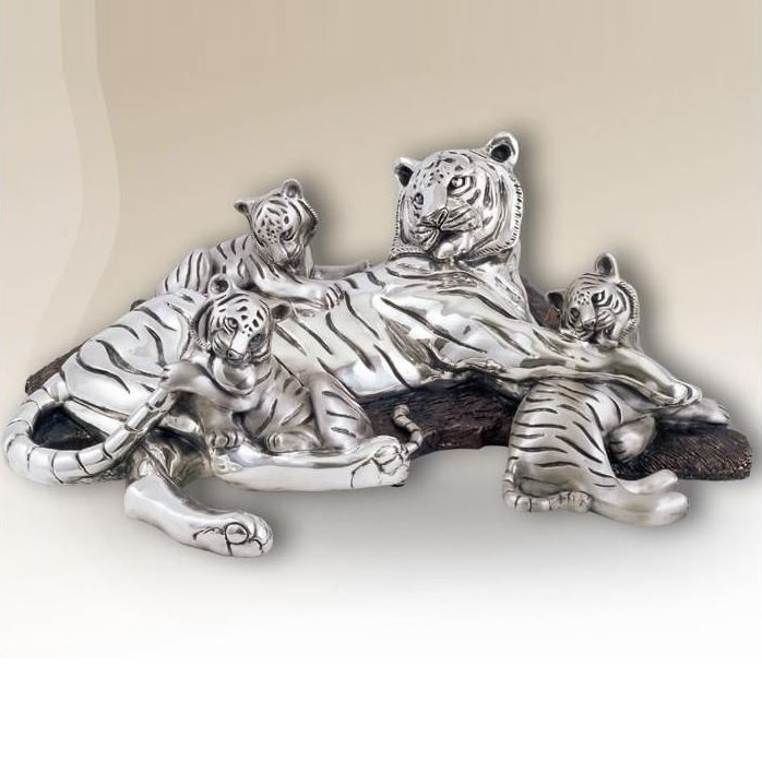 Tiger Mom and Cubs | 8022 | Silver Plated | D'Argenta