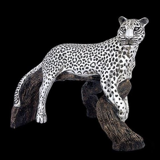 Leopard on Branch | Silver Plated | D'Argenta