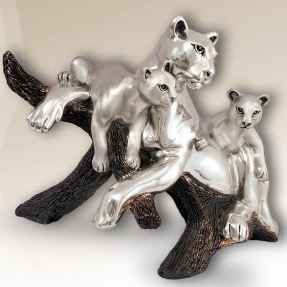 Puma Sculpture | 8039 | Silver Plated | D'Argenta