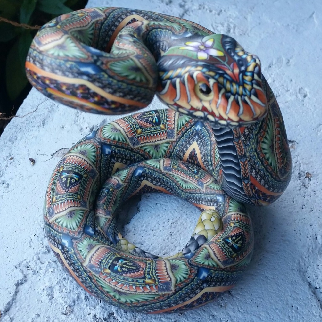 Rattle Snake Sculpture | Mama | Clay | FimoCreations