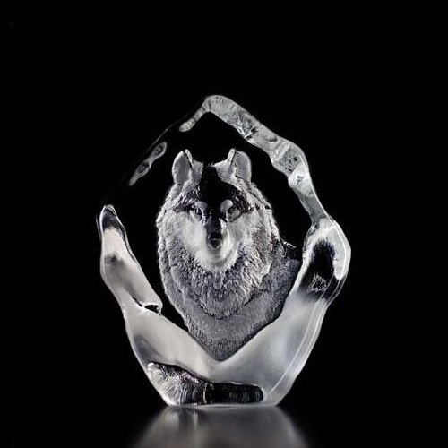 Wolf Crystal Sculpture | 33547 | Mats Jonasson Maleras