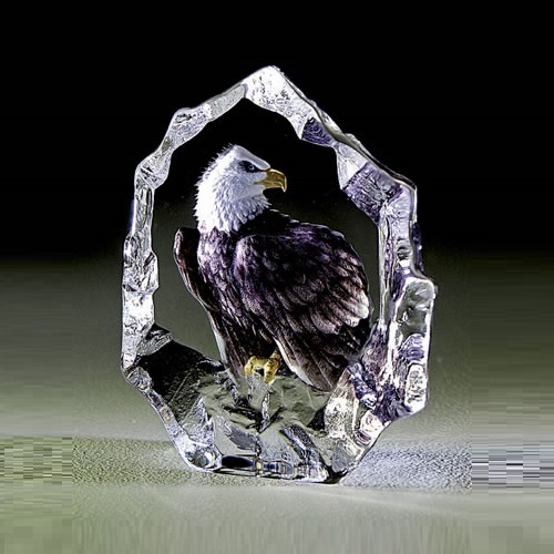 Color Eagle Crystal Sculpture | 33893 | Mats Jonasson Maleras
