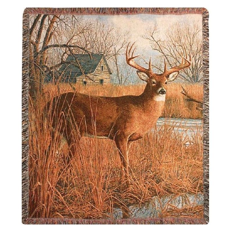 Deer Tapestry Throw His Side of the River