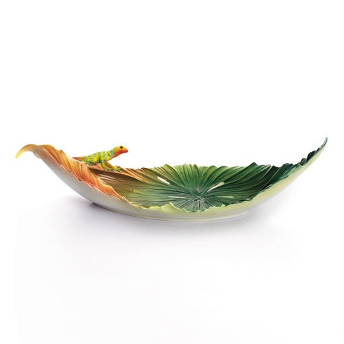 ウランガラス　スワン　キャンディディッシュ Lizard Candy Dish | Rain Forest Little Dwellers | Franz