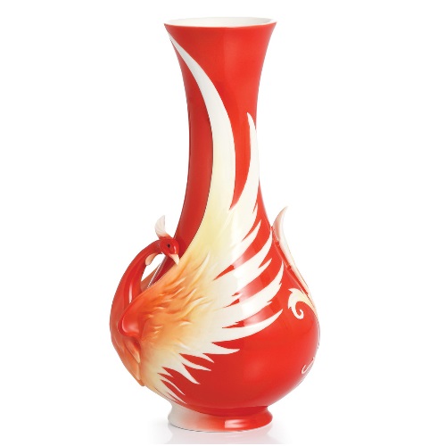 Phoenician Flight Small Vase | Porcelain | Franz Collection