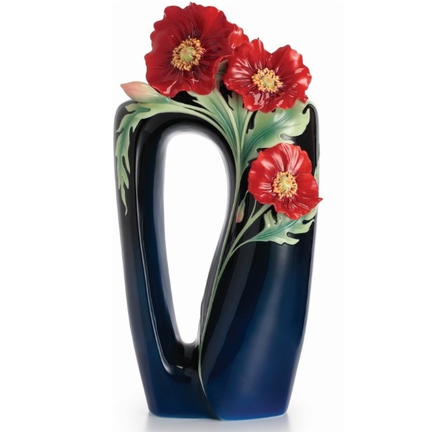 Serenity Poppy Vase | Porcelain | Franz Collection