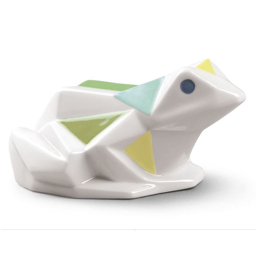 Origami Frog Porcelain Sculpture | Lladro Origami Frog Figurine