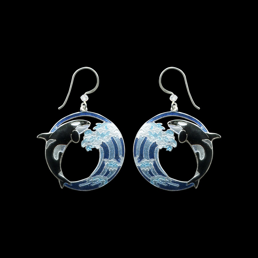 アクセサリー Petit Wave PAIR Pierced Earrings Tropical Earring Set, Gold Plated Shell Hoops, Starfish Stud