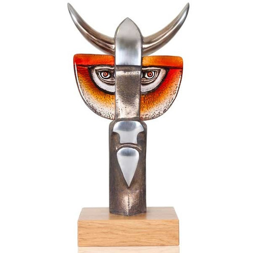 Maleras Bull Iron Crystal Sculpture | Mats Jonasson Bull Iron