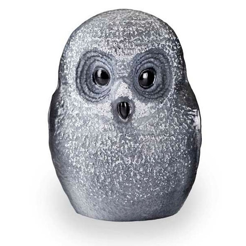Owl Black Crystal Sculpture | Mats Jonasson Owl Black Crystal